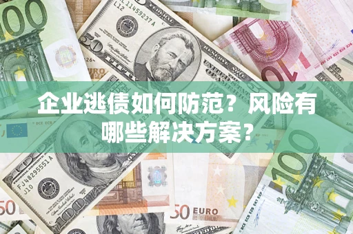 济南企业逃债如何防范？风险有哪些解决方案？