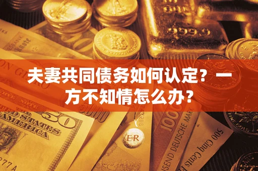 济南夫妻共同债务如何认定？一方不知情怎么办？