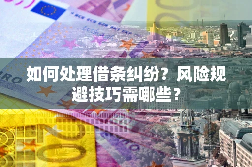 济南如何处理借条纠纷？风险规避技巧需哪些？