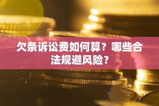 济南欠条诉讼费如何算？哪些合法规避风险？