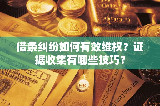 济南借条纠纷如何有效维权？证据收集有哪些技巧？