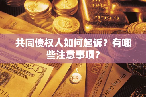 济南共同债权人如何起诉？有哪些注意事项？